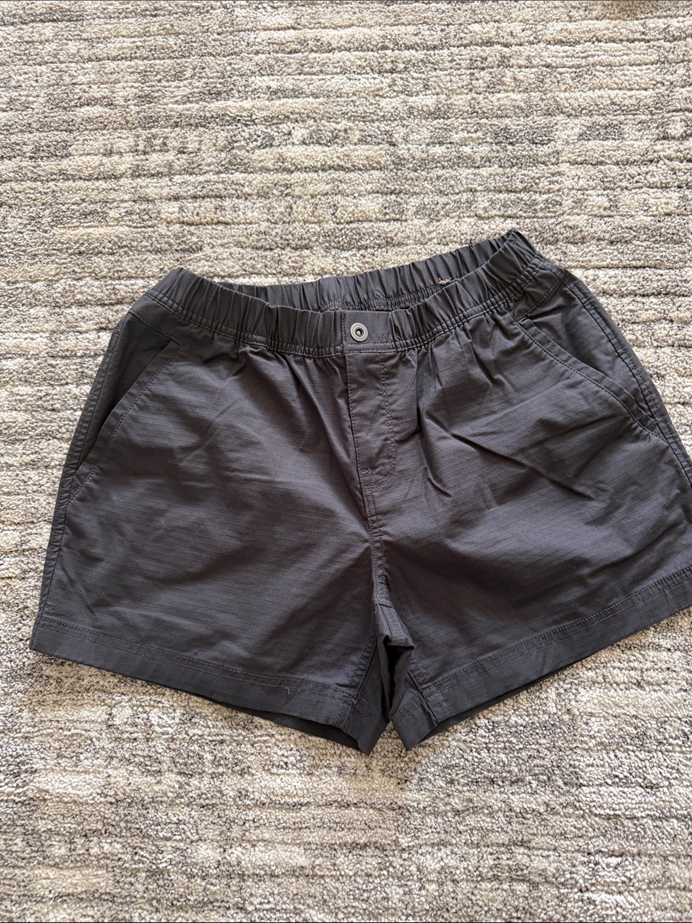 Prana Black Elastic-Waist Outdoor Shorts